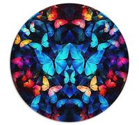 Psychedelic Butterfly Jigsaw Puzzles Great Gift for Adults 1000 Pieces Educational Games Home Decors Animal Jigsaw Puzzle for Women Men Adult 1000pcs (67.5x67.5cm)