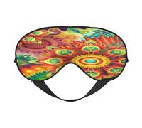 Psychedelic Camouflage 3 Psychedelic Camouflage Sleep Masks Adjustable Strap Soft Eye Mask for Women Men Travel Work Home