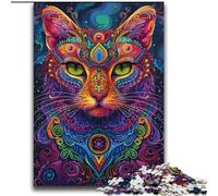 Psychedelic Cat 2000 Piece Jigsaw Puzzles for Adults, Challenging Game And Family Play Birthday Present, Gifts, Wall Art (70x100cm)