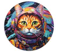 Psychedelic Cat Impossible Jigsaw Puzzles for Adults 1000Pc Adults Jigsaw Puzzle for Home Decor,Brain Training 67.5x67.5cm