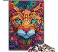 Psychedelic Cat Jigsaw Puzzles for Teenagers 2000 Jigsaws, Educational Games Home Decoration Deal As Gifts for The Whole Family (70x100cm)