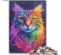 Psychedelic Cat Jigsaw Puzzles for Teenagers 2000 Piece, Stress Reliever Difficult Challenge for Home Decoration for 14+ (70x100cm)
