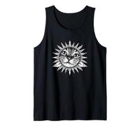 Psychedelic Cat Sun Face Cosmic Kitty Tank Top