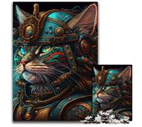 Psychedelic Cat Warrior 1000 Piece Puzzle Jigsaw Puzzles for Adults for Teenagers, Couples, And Friends for Birthdays, Christmas 50x75CM/19.68x29.52inch
