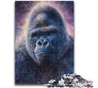 Psychedelic Chimpanzee 1000 Piece Jigsaw Puzzle for Adults Teens,Challenging Game Gifts for Is Ideal As A Gift for The Whole Family (38x26cm)