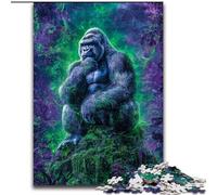 Psychedelic Chimpanzee 1000 Piece Jigsaw Puzzles for Teenagers, Family Entertainment Toys Is Ideal As A Gift for The Whole Family (size 26x38cm)
