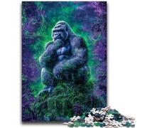 Psychedelic Chimpanzee JigsawPuzzle 1000 Pieces for Adults,Challenging To Complete But Fun And Humorous Unique Home Decor And Gifts (50x75cm)