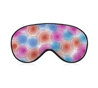 Psychedelic Circles Sleep Mask Soft Blindfold Portable Eye Mask with Adjustable Strap for Men Women