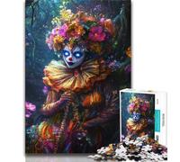 Psychedelic Clown Girl 2000 Pieces Jigsaw Puzzles for Adults And Teens,Staycation Kill Time Every Piece Is Unique - Challenging Family Fun Game 70x100cm