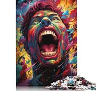 Psychedelic Colorful Heroes Puzzle Difficult Hard 100 Percent Recycled Cardboard Jigsaw Puzzle for Women Men 1000pcs (38x26cm)