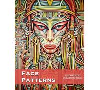 Psychedelic Coloring Book: Face patterns