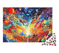 Psychedelic Cosmic Explosion 1000pc Jigsaw Puzzle for Adults Mind Relaxation Puzzle Fun Present Home Activity Cardboard 70x50cm/1000pcs