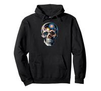 Psychedelic Cosmic Skull Galaxy Eye Surreal Space Art Pullover Hoodie