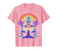 Psychedelic Crazy Abstract Art Sick Colorful Hippie Trippy T-Shirt, Men, Pink, X-Large