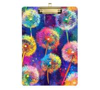 Psychedelic Dandelion Flower A4 Respiratory Therapy clipboard Standard Hole for Teacher Nursing Gold 9 x 12 in