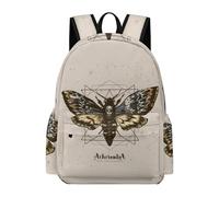 Psychedelic Death's Head Hawk Moth Laptop Backpack for Women Men Cute Shoulder Bag Printed Daypack for Travel Sports Work