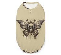 Psychedelic Death's Head Hawk Moth Pets Shirt Vest Cute Dog Tank Top Soft Sleeveless T-Shirt for Puppy Kitty Cats M