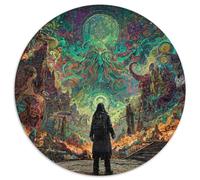 Psychedelic Divine Realm Jigsaw Puzzles for Adults Gifts 1000 Pieces Challenging Games Home Decors Brainteasing The Pilgrim Jigsaw Puzzle for Adults And Kids 1000pcs (67.5x67.5cm)