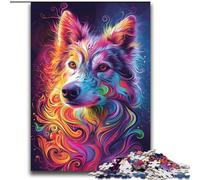 Psychedelic Dog Adult Jigsaws 2000 Pieces Difficult, for Educational Game Challenge Toy Birthday Present, Gifts, Wall Art (70x100cm)