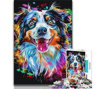 Psychedelic Dog Jigsaw Puzzles for Teenagers 1000 Piece,Educational Games Home Decoration Artists Collection,Fine Art (75x50cm)