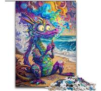 Psychedelic Dragon 1000 Piece Jigsaw Puzzles for Teenagers Gifts, Educational Family Game Suitable for Desktop Decoration (50x75cm)