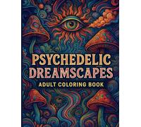 Psychedelic Dreamscapes Adult Coloring Book: 45 Trippy & Surreal Coloring Pages Featuring Mushrooms, Eyes, Fractals, Cosmic Landscapes & Dream Creatures for Adults