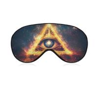 Psychedelic Egyptian Pyramid Third Eye Sleep Mask Breathable Light-Blocking Eye Masks for Men Women