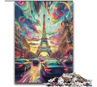 Psychedelic Eiffel 2000 Pieces Jigsaw Puzzle For Adults Teens, Family Game Stress Reliever Difficult Challenge Great Gifts And Toys (70x100cm)
