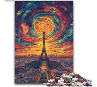 Psychedelic Eiffel Adult Jigsaws 2000 Pieces Difficult, Help The Brain Exercise Addictive Toys to Cultivate Patience Perfect Decoration (70x100cm)