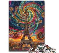 Psychedelic Eiffel JigsawPuzzle 2000 Pieces for Adults,Challenging To Complete But Fun And Humorous Unique Home Decor And Gifts (70X100cm)