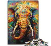 Psychedelic Elephant 2000 Pieces Jigsaw Puzzles for Adults And Teens,Stress Reliever Difficult Challenge Deal As Gifts for The Whole Family (70X100cm)