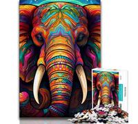 Psychedelic Elephant Jigsaw Puzzles for Teenagers 2000 Pieces,Decompressing Intellectual Educational Toy Great Gifts And Toys 70x100cm