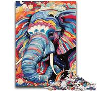 Psychedelic Elephant JigsawPuzzle 2000 Pieces for Teenagers,Brain Teaser Game Wall Decoration Unique Birthday And Xmas Gifts (70X100cm)