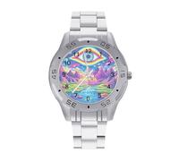 Psychedelic Evil Eyes Business Stainless Watch Fashion Designer Wristwatch Easy Reader Analog Watches Gifts for Men