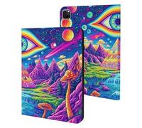 Psychedelic Evil Eyes Funny Tablet Cases Multi-Viewing Angels Trifold Stand Case Compatible with iPad Series