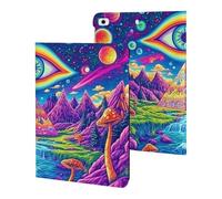Psychedelic Evil Eyes Funny Tablet Cases Multi-Viewing Angels Trifold Stand Case Compatible with iPad Series