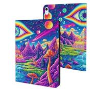 Psychedelic Evil Eyes Funny Tablet Cases Multi-Viewing Angels Trifold Stand Case Compatible with iPad Series