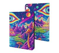 Psychedelic Evil Eyes Funny Tablet Cases Multi-Viewing Angels Trifold Stand Case Compatible with iPad Series