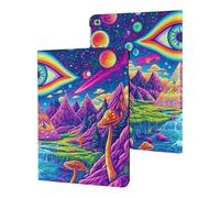 Psychedelic Evil Eyes Funny Tablet Cases Multi-Viewing Angels Trifold Stand Case Compatible with iPad Series