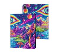 Psychedelic Evil Eyes Funny Tablet Cases Multi-Viewing Angels Trifold Stand Case Compatible with iPad Series