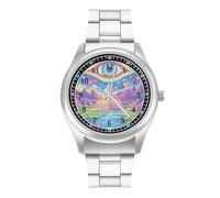 Psychedelic Evil Eyes Simple Stainless Watch Fashion Designer Wristwatch Easy Reader Analog Watches Gifts for Men