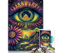 Psychedelic Eye Adult Jigsaws 1000 Pieces Difficult,Help The Brain Exercise Addictive Toys to Cultivate Patience Great Gift (75x50cm)