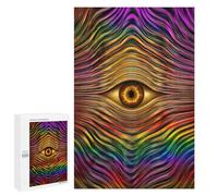 Psychedelic Eye Art Print-1 Puzzle 1000 Teile Schwer Puzzle Spielzeug Lernspiel Impossible Herausforderungsspielzeug Für Erwachsene Kinder 1000 PCS