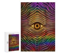 Psychedelic Eye Art Print-1 Puzzle 1000 Teile Schwer Puzzle Spielzeug Lernspiel Impossible Herausforderungsspielzeug Für Erwachsene Kinder 300 PCS