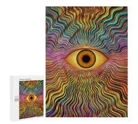 Psychedelic Eye Art Print-2 Puzzle 1000 Teile Schwer Puzzle Spielzeug Lernspiel Impossible Herausforderungsspielzeug Für Erwachsene Kinder 500 PCS