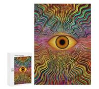 Psychedelic Eye Art Print-2 Puzzle 1000 Teile Schwer Puzzle Spielzeug Lernspiel Impossible Herausforderungsspielzeug Für Erwachsene Kinder 300 PCS