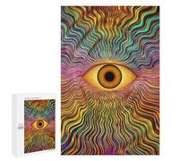 Psychedelic Eye Art Print-2 Puzzle 1000 Teile Schwer Puzzle Spielzeug Lernspiel Impossible Herausforderungsspielzeug Für Erwachsene Kinder 1000 PCS
