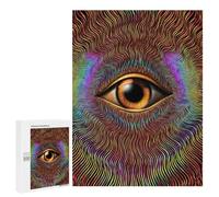 Psychedelic Eye Art Print-5 Puzzle 1000 Teile Schwer Puzzle Spielzeug Lernspiel Impossible Herausforderungsspielzeug Für Erwachsene Kinder 500 PCS