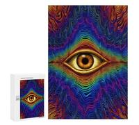 Psychedelic Eye Art Print-7 Puzzle 1000 Teile Schwer Puzzle Spielzeug Lernspiel Impossible Herausforderungsspielzeug Für Erwachsene Kinder 300 PCS