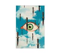 Psychedelic Eye Collage Art Poster, Vintage Retro Wall Decor Canvas Poster Bedroom Decor Landscape Office Room Decor Gift 20x30inch(50x75cm)